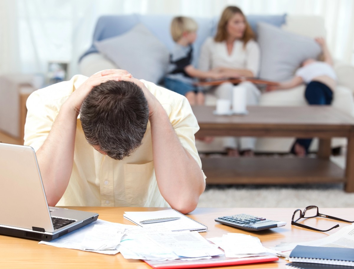 A husband coping with job loss and unemployment depression